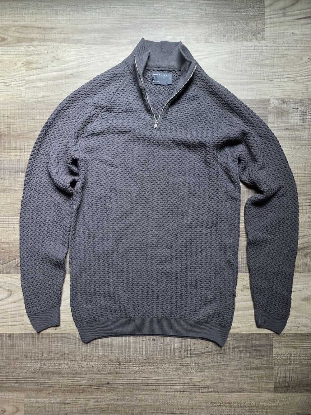 ASOS Men's Quarter-Zip Textured Knit Sweater